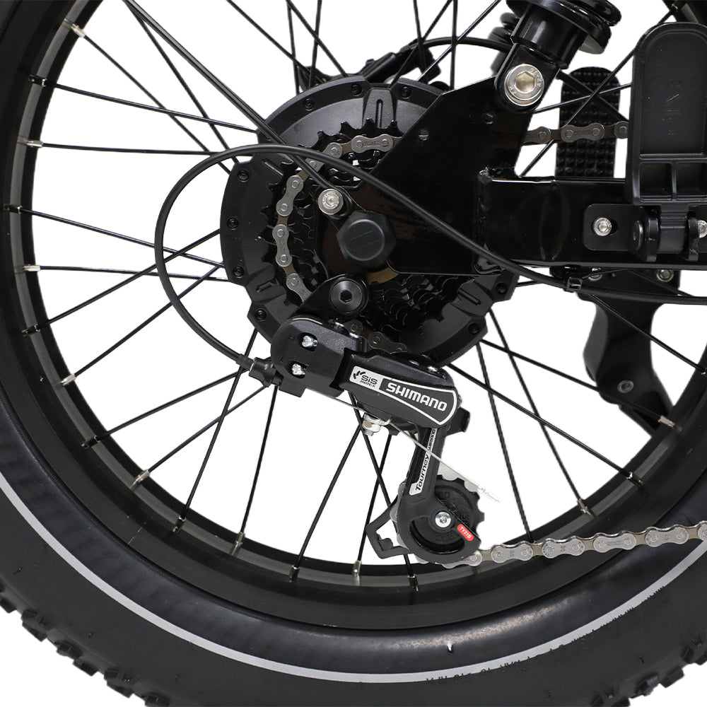OneSport W66 Retro Moped Style 48V 250W 20×4.0" Fat Tires Full Suspension E-Bike