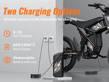 Riding Times  GT73 Pro Dual Battery High-Performance Electric Dirt E-Bike