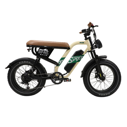 OneSport W66 Retro Moped Style 48V 250W 20×4.0" Fat Tires Full Suspension E-Bike