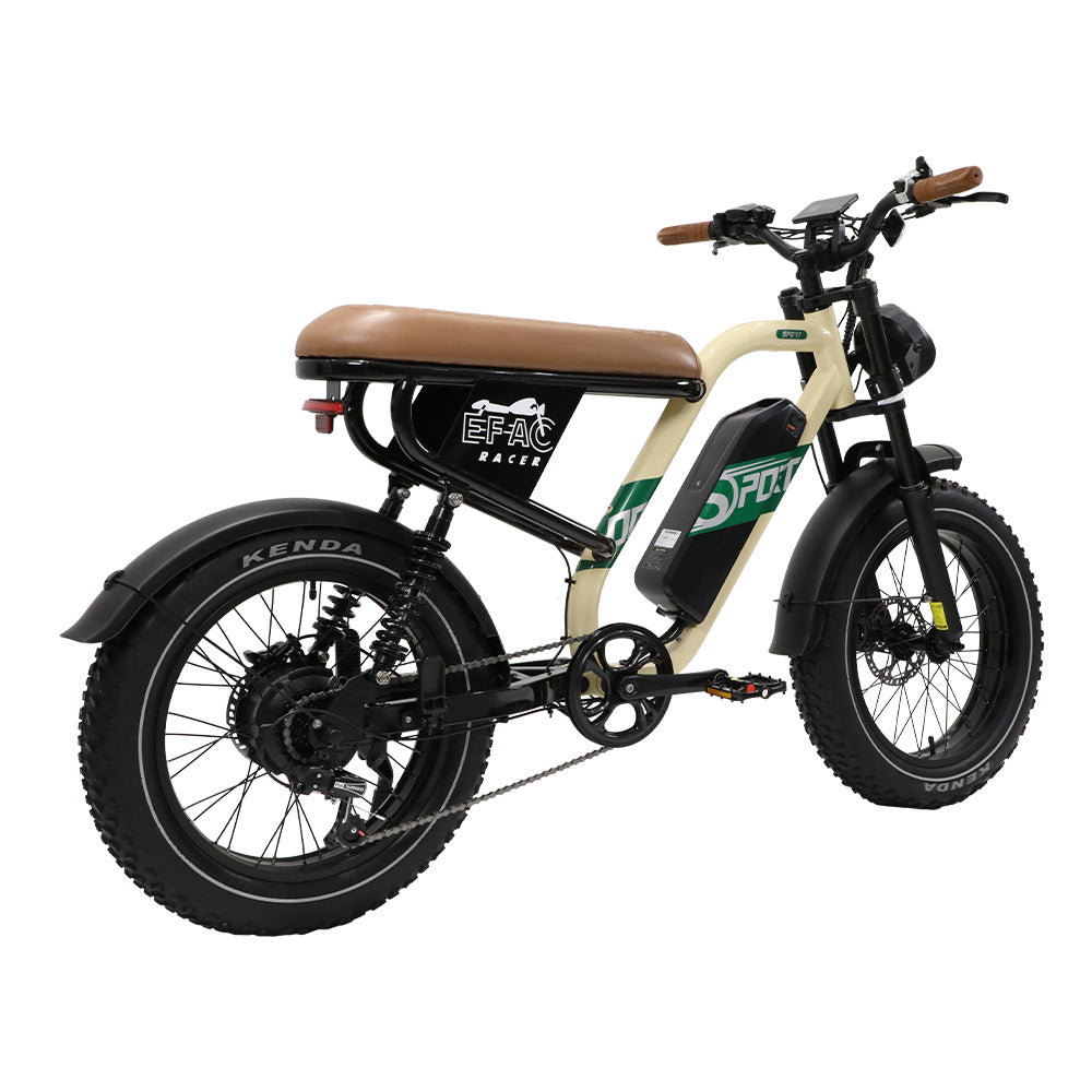 OneSport W66 Retro Moped Style 48V 250W 20×4.0" Fat Tires Full Suspension E-Bike