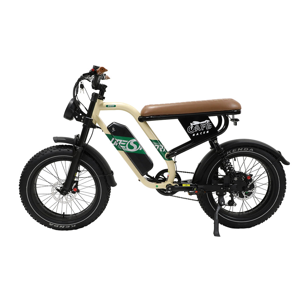 OneSport W66 Retro Moped Style 48V 250W 20×4.0" Fat Tires Full Suspension E-Bike