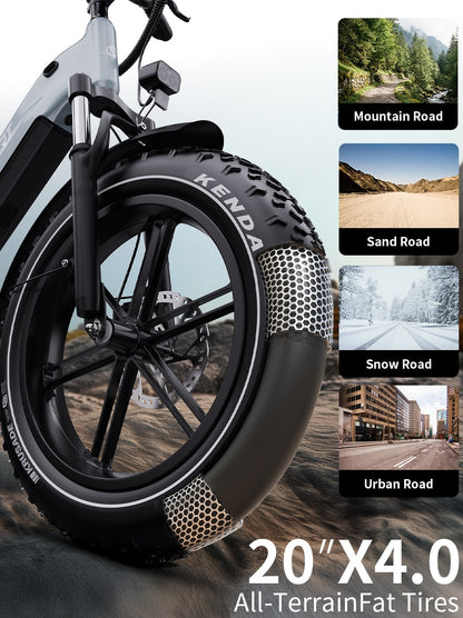 Onesport OT08 Hydraulic Brakes & 20×4.0" Fat Tyres E-Bike