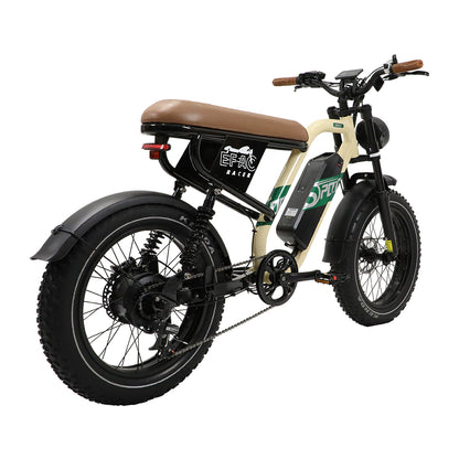 OneSport W66 Retro Moped Style 48V 250W 20×4.0" Fat Tires Full Suspension E-Bike