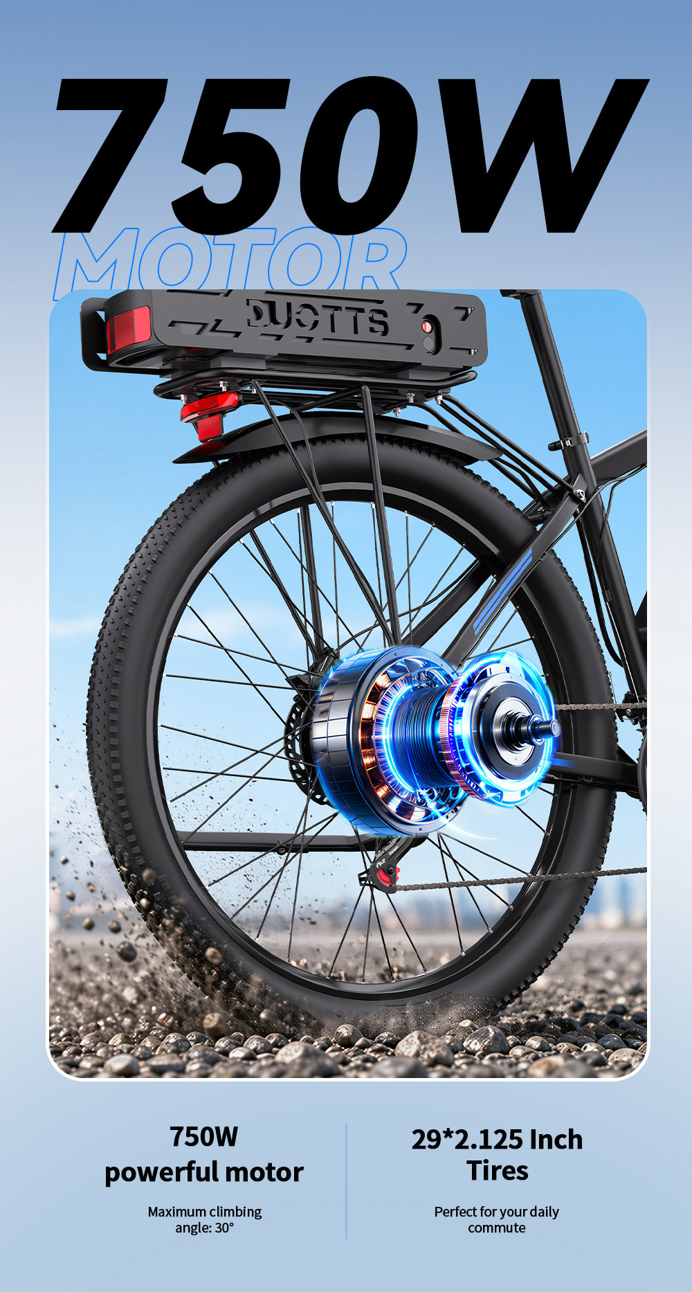 DUOTTS C29K Dual Battery (37.5Ah) Hydraulic Brakes 29" Wheels Electric Bike