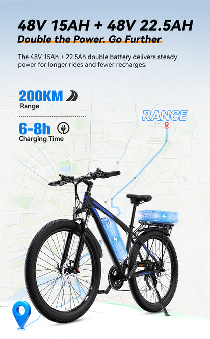DUOTTS C29K Dual Battery (37.5Ah) Hydraulic Brakes 29" Wheels Electric Bike
