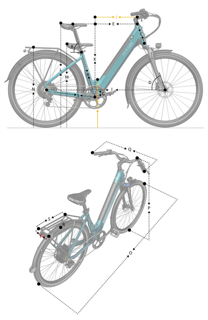 Fiido C11 Smart City E-bike Available on the Cycle to Work Scheme - Size