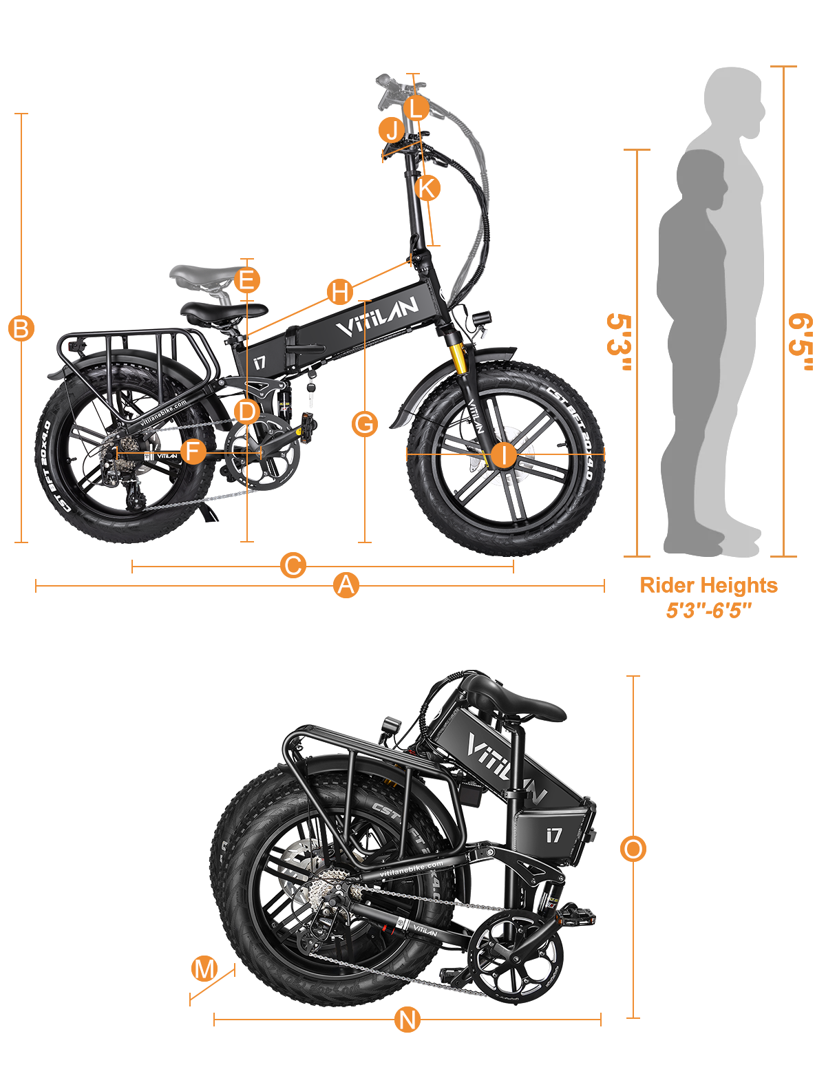 Vitilan I7 Pro Folding Full Suspension Electric Bike