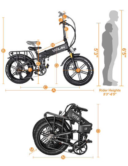 Vitilan I7 Pro Folding Full Suspension Electric Bike