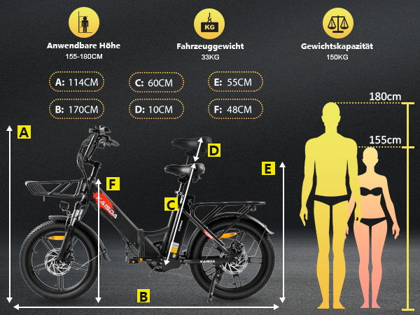 KAISDA K201 3.0 Dual Battery Fat Tyres City Ebike