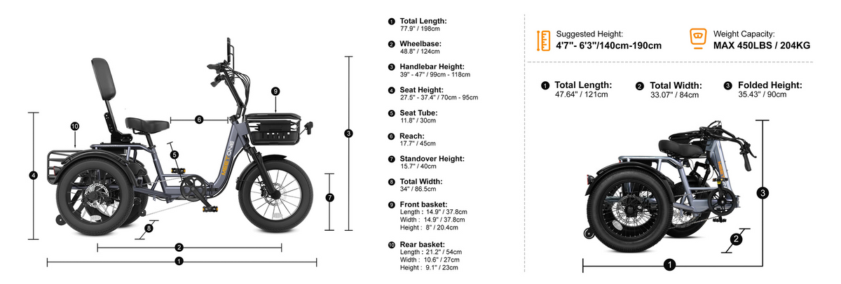 Meet One Breeze Pro 48V 20Ah Fat Tire Electric Trike