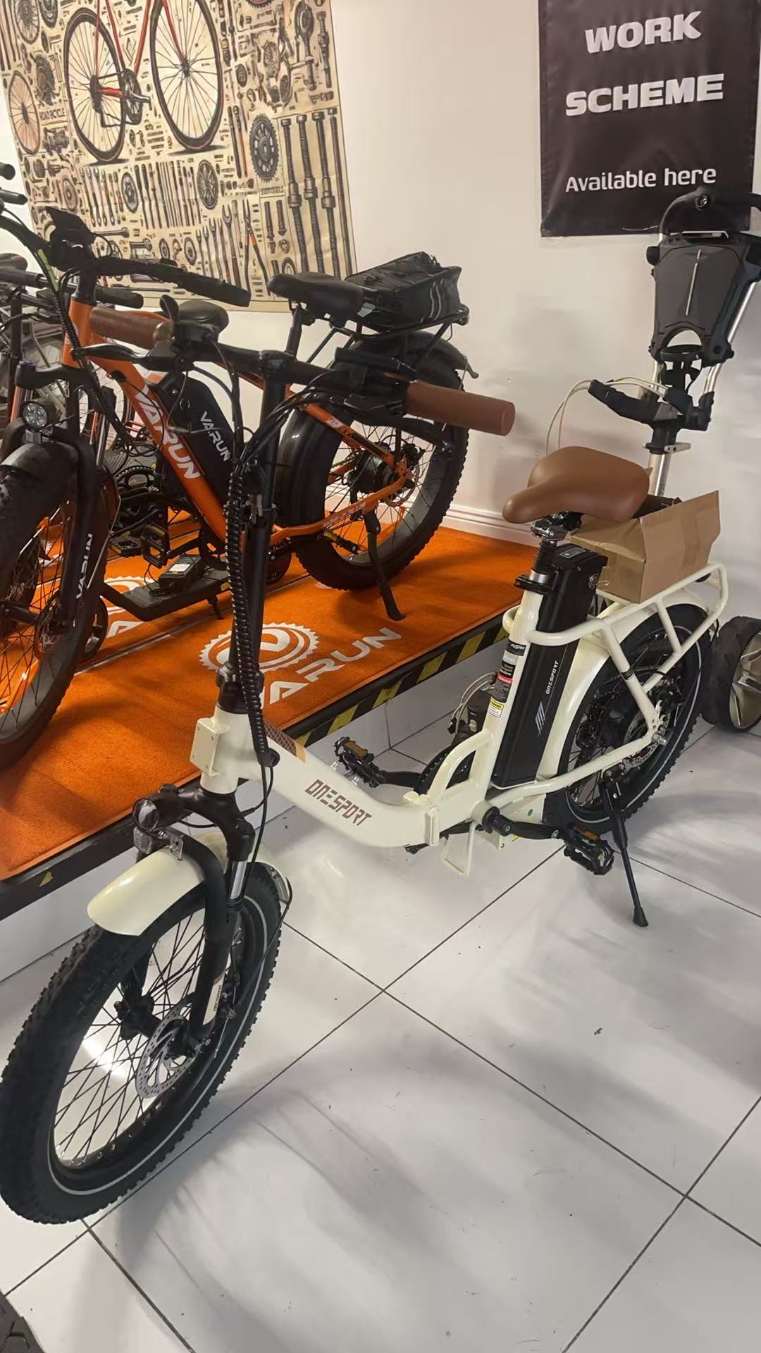 OneSport OT16-2 Urban Foldable 20×3.0 Tyres E-bike