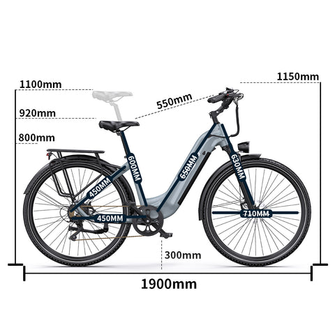 Onesport OT05 Pro 140km Range City  Torque Sensor E-Bike