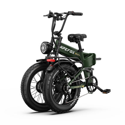 APEFOX RH20 Dual 750W Motor 100km Range Folding Fat-Tyre E-Bike