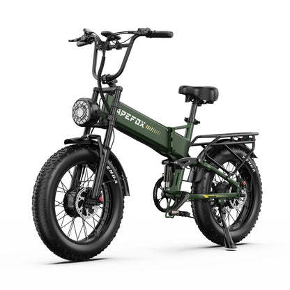 APEFOX RH20 Dual 750W Motor 100km Range Folding Fat-Tyre E-Bike
