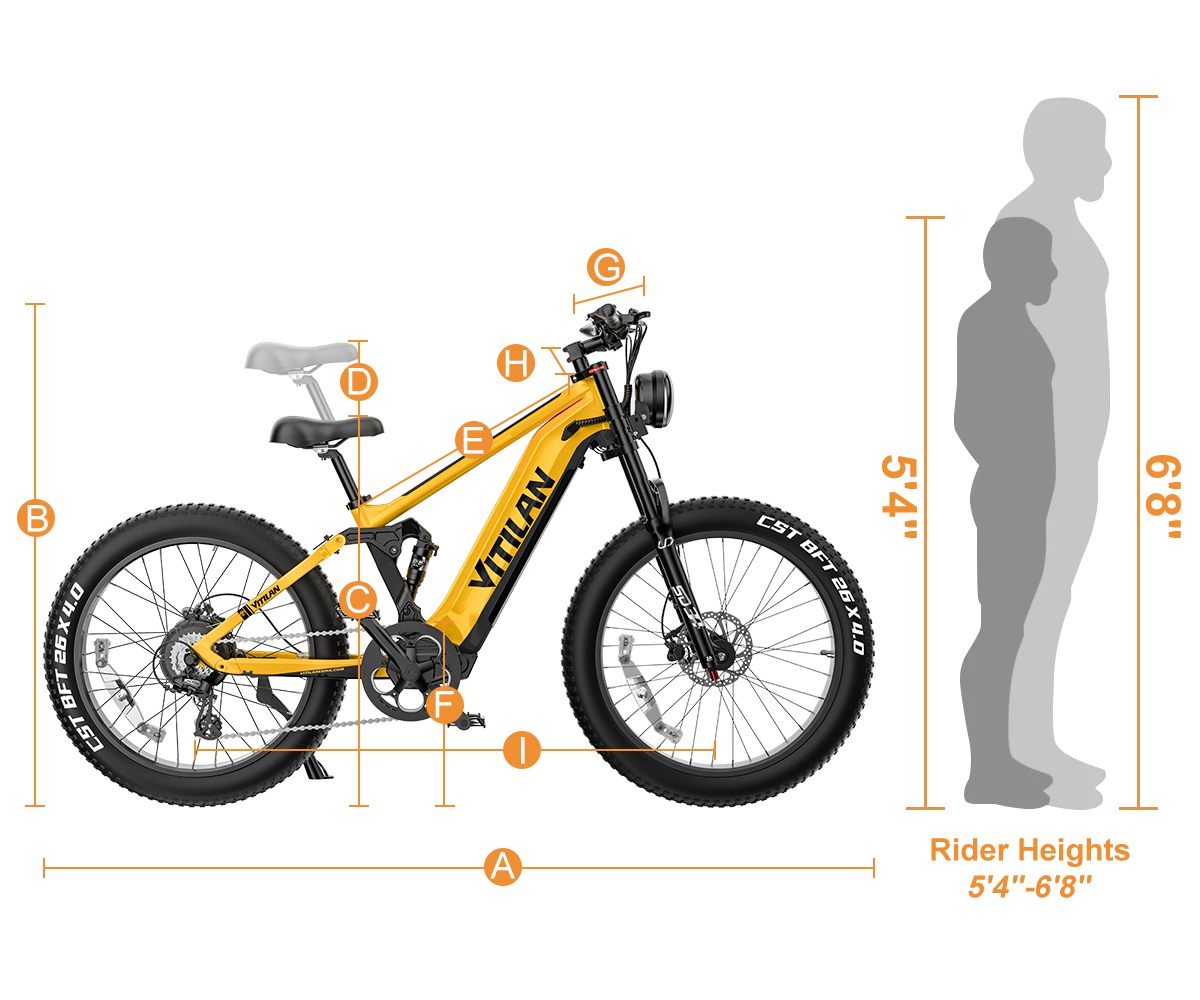 Vitilan T7 PRO Bafang Full Suspension Mountain E-bike