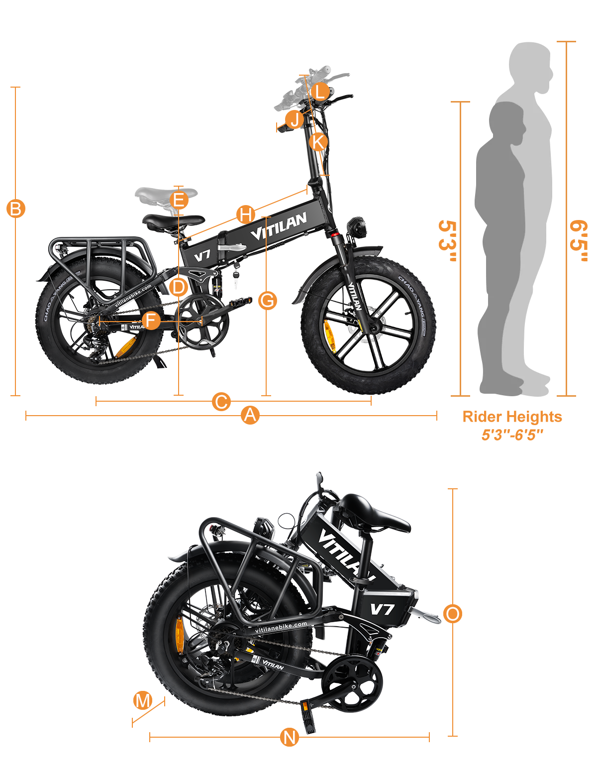 Vitilan V7 Foldable All-Terrain Fat Tyre Commuter Electric Bike