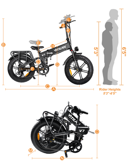 Vitilan V7 Foldable All-Terrain Fat Tyre Commuter Electric Bike