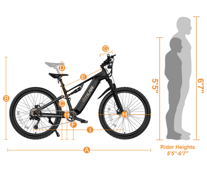 Vitilan M5 Full Suspension All-Terrain Mountain E-bike