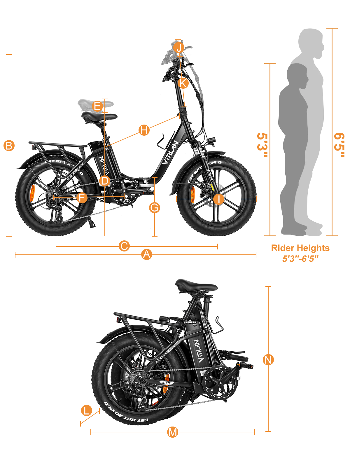 Vitilan U7 2.0 Step-thru Foldable Fat Tire Electric Bike