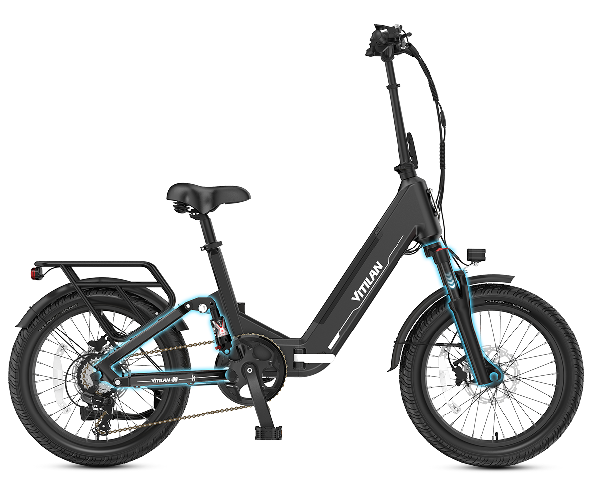 Vitilan U9  20 × 3.0” Full Suspension Torque Sensor Foldable Electric Bike