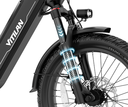 Vitilan U9  20 × 3.0” Full Suspension Torque Sensor Foldable Electric Bike