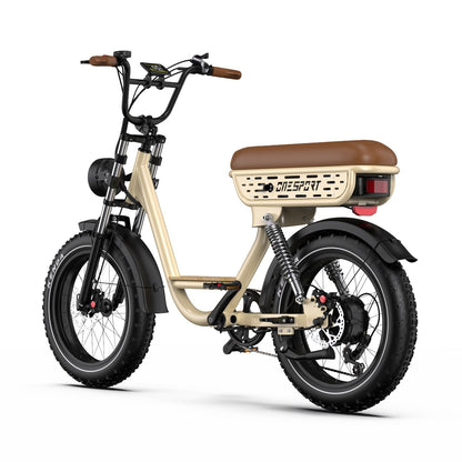 Onesport W77 Step-Through, Full Suspension, 48V 18Ah, 20×4.0" Fat Tire E-Bike