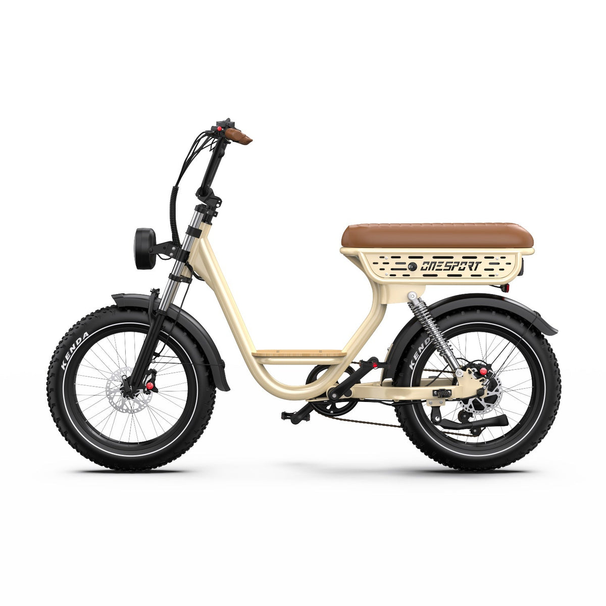 Onesport W77 Step-Through, Full Suspension, 48V 18Ah, 20×4.0" Fat Tire E-Bike