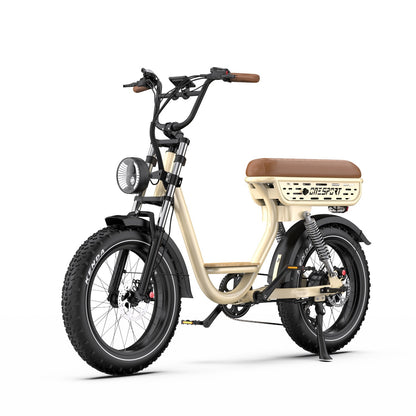 Onesport W77 Step-Through, Full Suspension, 48V 18Ah, 20×4.0" Fat Tire E-Bike