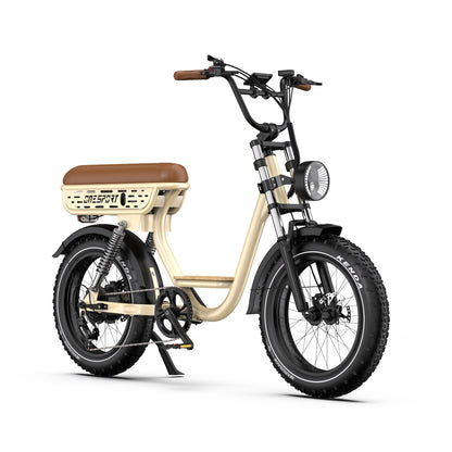 Onesport W77 Step-Through, Full Suspension, 48V 18Ah, 20×4.0" Fat Tire E-Bike