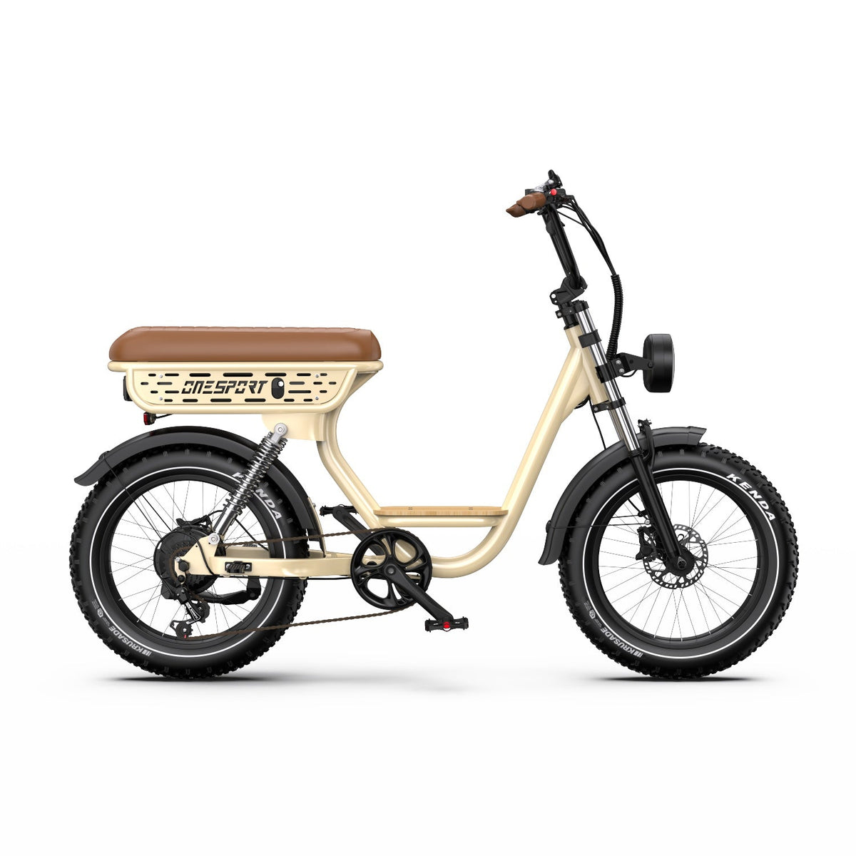 Onesport W77 Step-Through, Full Suspension, 48V 18Ah, 20×4.0" Fat Tire E-Bike