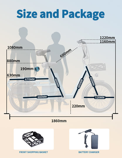 OneSport OT01 Longtail Cargo E-bike